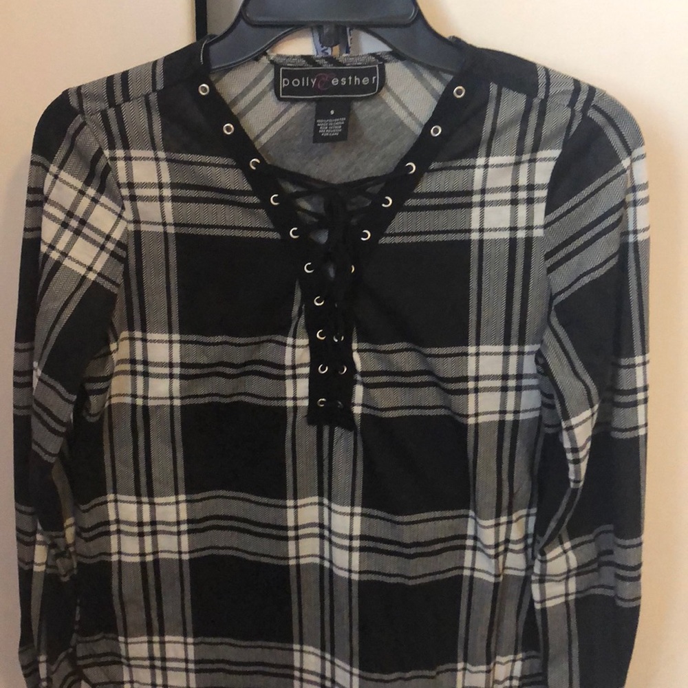 Cross Tie semi-revealing flannel shirt :)